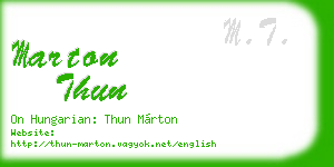 marton thun business card